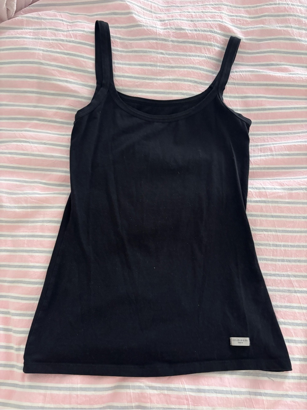 intimissimi cotton tank top small black